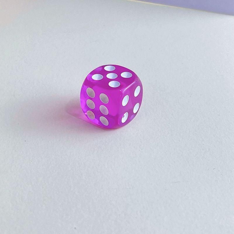 12-48PCS 6 Sided Games Dice Transparent Coloured Game Play Toy Bulk Board Game - 12PCS