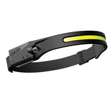 Cob Led Motion Sensor Head Torch Headlight Usb Headlamp Waterproof  Rechargeable - Front View