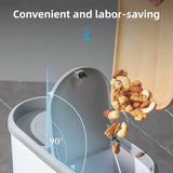 Simple Garbage Can with Lid Household Clamped Plastic Bucket Flip Lid Kitchen - Extra Image