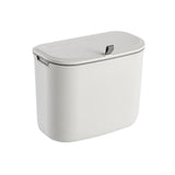 Wall Mounted Hanging Wastebasket with Sliding Lid for Kitchen and Bathroom Use - 9L - Close-Up Angle