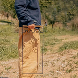 Outdoor Portable Wooden Folding Garbage Rack Picnic Barbecue Plastic Bag Holder - Extra Image