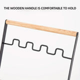 Outdoor Portable Wooden Folding Garbage Rack Picnic Barbecue Plastic Bag Holder - Extra Image