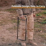 Outdoor Portable Wooden Folding Garbage Rack Picnic Barbecue Plastic Bag Holder - 45-Degree Angle