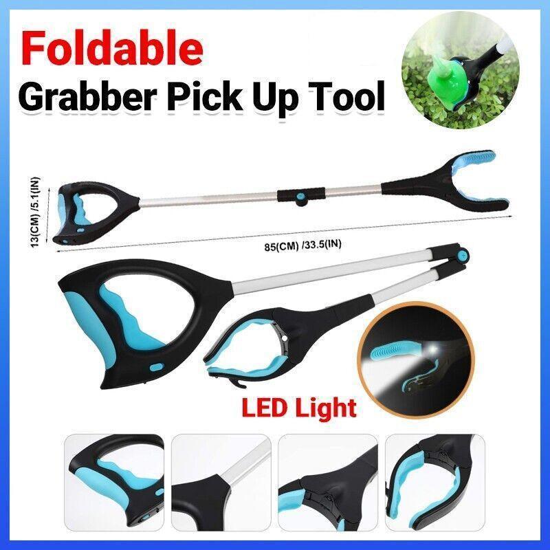 85*13Cm Led Foldable & Extendable Pick Up Grabber Reacher Stick Reaching