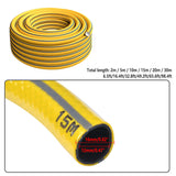 Heavy Duty Garden Hose Pipe Reel Reinforced Anti-kink Outdoor Hosepipe Yellow - 20m - Side View