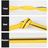 Heavy Duty Garden Hose Pipe Reel Reinforced Anti-kink Outdoor Hosepipe Yellow - 20m - Top-Down View