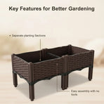 Garden Vegetable Planting Box Durable Sturdy for Patio Balcony Outdoor Growing