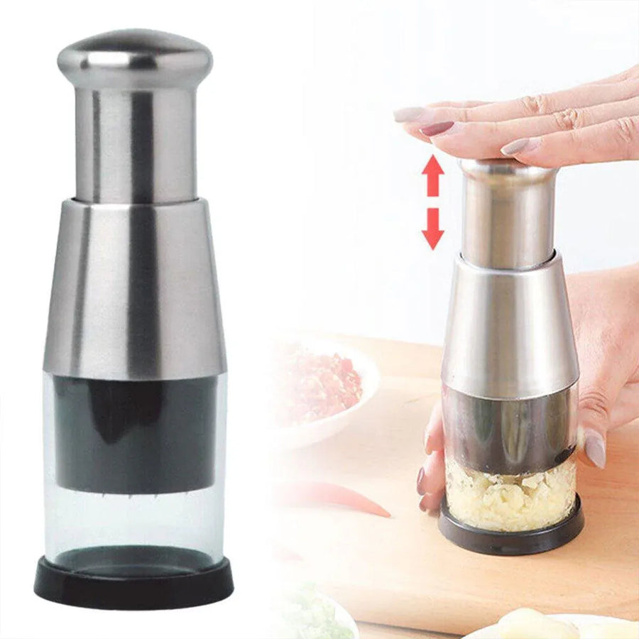 304 Stainless Steel Garlic Press Crusher Manual Garlic Mincer Kitchen Tool