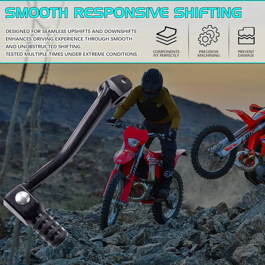 Foldable Gear Shift Lever Replacement for 50-250cc Pit Dirt Bike Off Road Motorcycle - Black