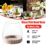 Japanese Style Small Glass Vases Fish Tank for Elegant Home Decor - L - Side View