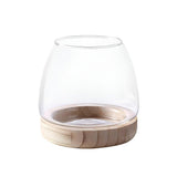 Japanese Style Small Glass Vases Fish Tank for Elegant Home Decor - L - Rear View