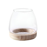 Japanese Style Small Glass Vases Fish Tank for Elegant Home Decor - S - Front View