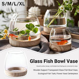 Japanese Style Small Glass Vases Fish Tank for Elegant Home Decor - S - Top-Down View
