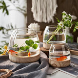 Japanese Style Small Glass Vases Fish Tank for Elegant Home Decor - S - 45-Degree Angle