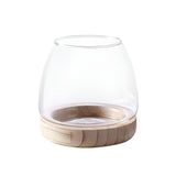 Japanese Style Small Glass Vases Fish Tank for Elegant Home Decor - S - Rear View