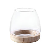 Japanese Style Small Glass Vases Fish Tank for Elegant Home Decor - S - Low Angle