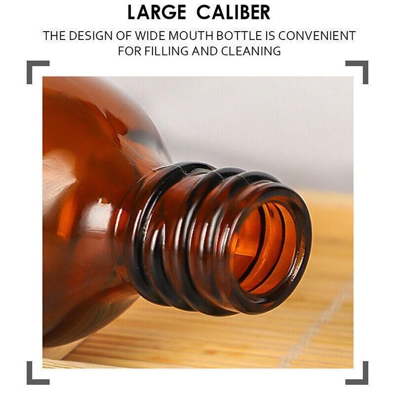 30-100Ml Amber Glass Essential Oil Spray Roller Bottles Mist Sprayer Containers - 100 ML 5PCS