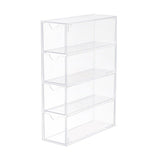 Stackable Acrylic Glasses Sunglasses Display Box Four Layer Drawer Storage - Front View