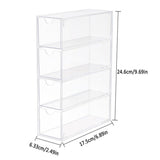 Stackable Acrylic Glasses Sunglasses Display Box Four Layer Drawer Storage - Side View