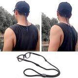 Glasses Lanyard Sports Comfortable Nylon Adjustable Spectacles Neck Strap Cord - Black