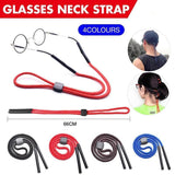 Glasses Lanyard Sports Comfortable Nylon Adjustable Spectacles Neck Strap Cord - Red