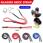 Glasses Lanyard Sports Comfortable Nylon Adjustable Spectacles Neck Strap Cord - Red