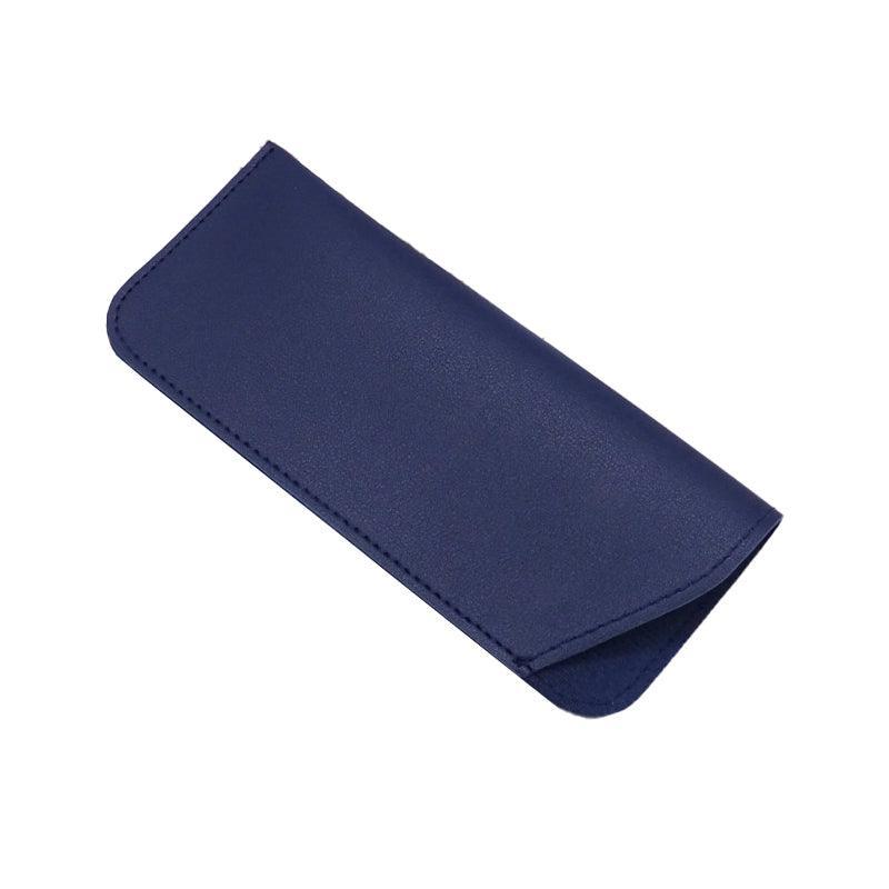 Pu Leather Eyeglass Sunglasses Reading Glasses Case Soft Pouch Bag Pocket - Black