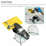 1Pc Car Glasses Holder Clip Case Sunglasses Eyeglasses Ticket Card Clip Holder - 45-Degree Angle