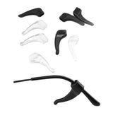 Silicone Glasses Ear Hooks Anti Slip Grip Spectacle Holder Sports Temple Tips - Black - Side View
