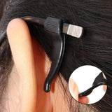 Silicone Glasses Ear Hooks Anti Slip Grip Spectacle Holder Sports Temple Tips - Black