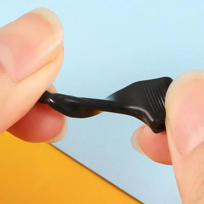 Silicone Glasses Ear Hooks Anti Slip Grip Spectacle Holder Sports Temple Tips - Black