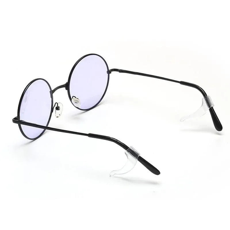 Silicone Glasses Ear Hooks Anti Slip Grip Spectacle Holder Sports Temple Tips - Black