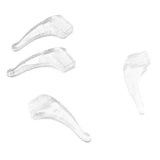 Silicone Glasses Ear Hooks Anti Slip Grip Spectacle Holder Sports Temple Tips - Clear