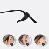 Silicone Glasses Ear Hooks Anti Slip Grip Spectacle Holder Sports Temple Tips - Clear - Extra Image