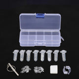 Eyeglass Sun Glasses Optical Repair Tool Screw Nut Nose Pad Assortment Set Kit - Side View