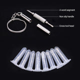 Eyeglass Sun Glasses Optical Repair Tool Screw Nut Nose Pad Assortment Set Kit