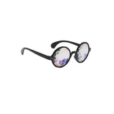 Festival Rave Kaleidoscope Glasses Prism Lens Crystal Effect Party Sunglasses - White - Rear View