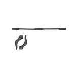 Silicone Glasses Strap and Ear Grip Set Eyeglasses Holder Cord with Hooks 20cm - Black