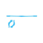 Silicone Glasses Strap and Ear Grip Set Eyeglasses Holder Cord with Hooks 20cm - Blue