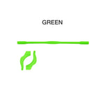 Silicone Glasses Strap and Ear Grip Set Eyeglasses Holder Cord with Hooks 20cm - Green