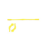 Silicone Glasses Strap and Ear Grip Set Eyeglasses Holder Cord with Hooks 20cm - Yellow