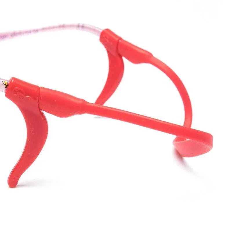 Silicone Glasses Strap and Ear Grip Set Eyeglasses Holder Cord with Hooks 20cm - Yellow