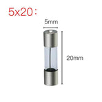 20Pcs M205 Glass Fuse 5Mm X 20Mm Slow Blow 250V / Select From 0.5A To 10A  Amp - 20PCS F6A
