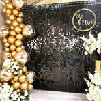 Rectangle Tinsel Curtain Shimmer Wall Backdrop 2M Length Party Decoration Sequin - Light Pink
