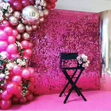 Rectangle Tinsel Curtain Shimmer Wall Backdrop 2M Length Party Decoration Sequin - Rose Gold - Extra Image