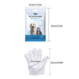 Cat Dog Cleaning Gloves Wipes Fur Disposable Face Washing Grooming - Side View