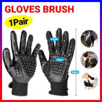 Black Pet Grooming Gloves - 1 Pair (2 Pieces)