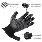 Black Pet Grooming Gloves - 1 Pair (2 Pieces)