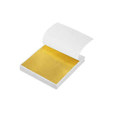 100X Gilding Gold & Silver Leaf Sheets for Nail Art & Craft Decoration - Silver - Rear View