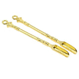 2PCS Gold Mini Scoop Spoon Metal Powder Spatula for Kitchen Craft or Resin Use - Front View